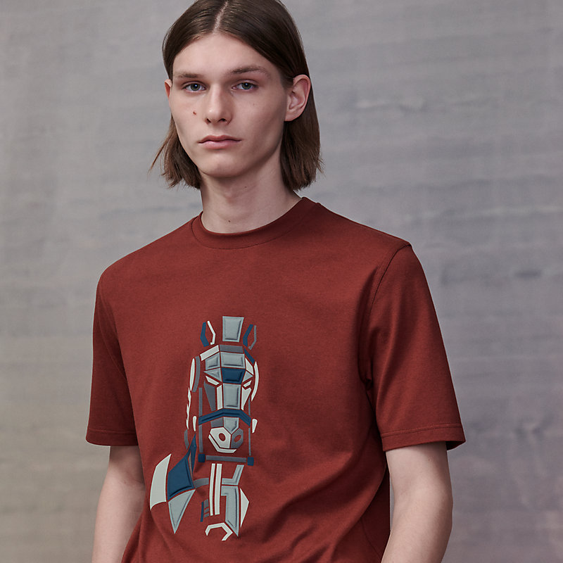 新品未使用HERMES エルメス22秋冬Tシャツ Mega Chariot 3D-