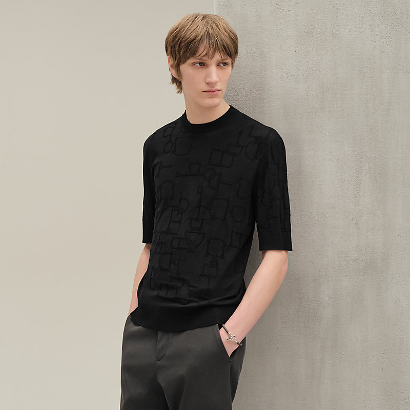 HERMES トップス エルメス【Hermes】黒ニットXS ☆平野紫耀さん着用☆