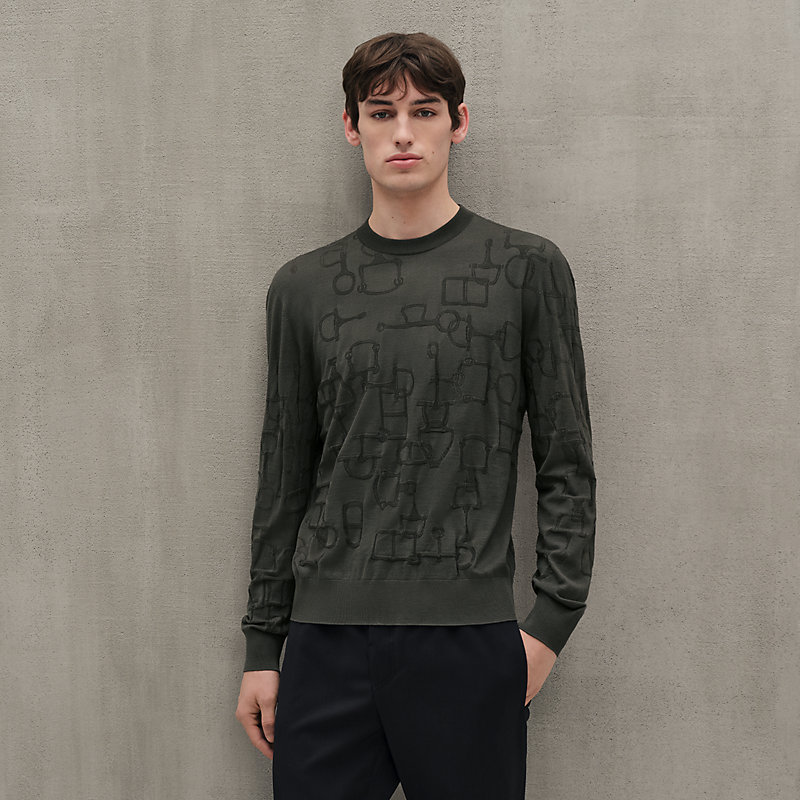 スウェット・トレーナー HERMES \"H golf\" reversible crewneck sweater H golf