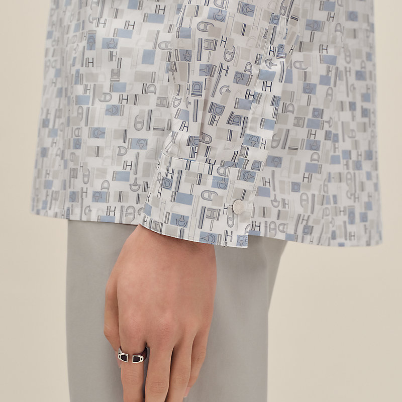 "Metal au Carre" straight cut shirt