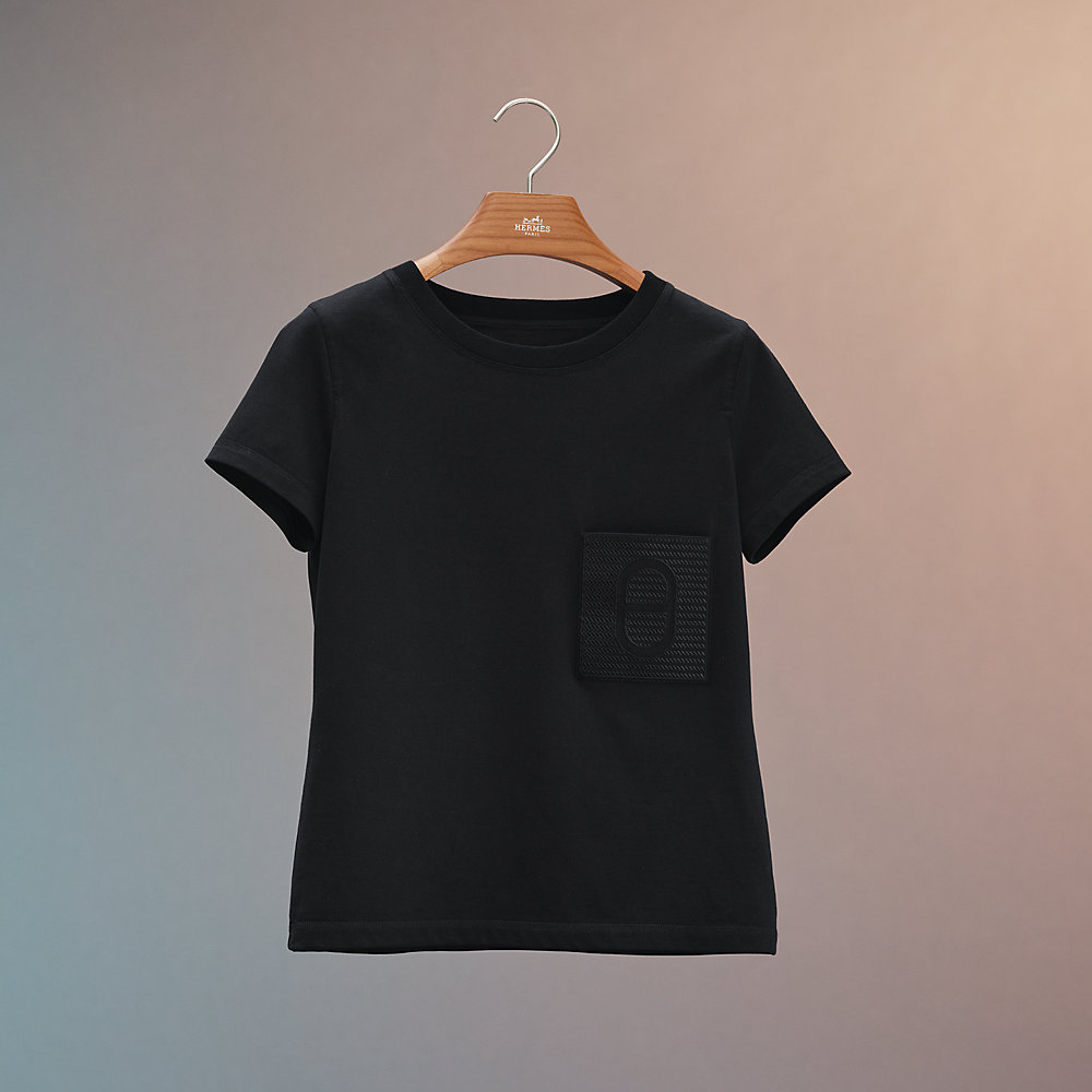 Micro embroidered pocket t-shirt | Hermès Australia