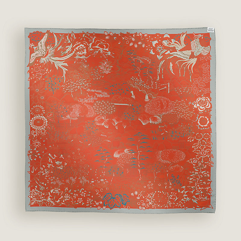 Mille Feuilles de Soie double face scarf 90