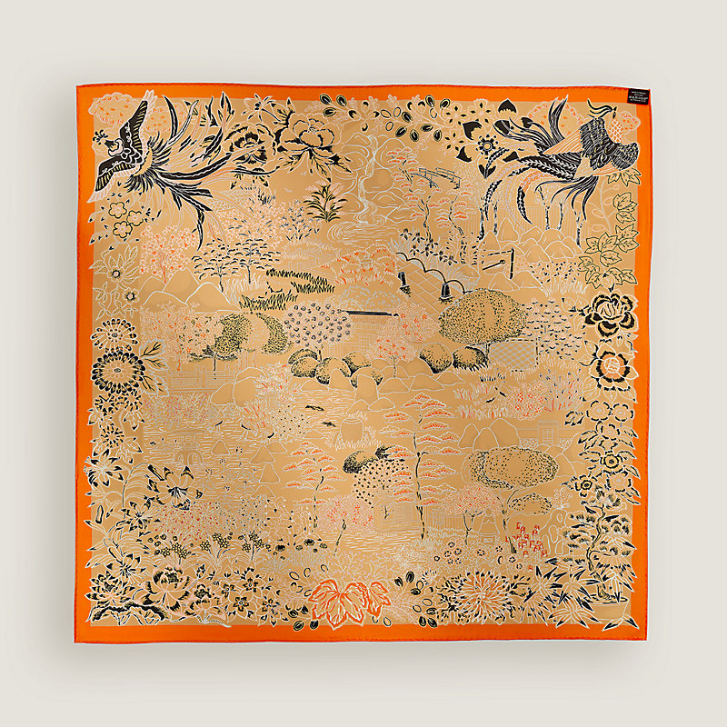 Mille Feuilles de Soie double face scarf 90