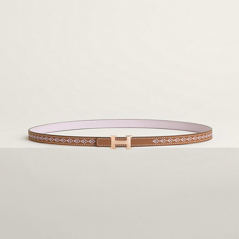 Mini 5382 belt buckle & Trefle leather strap 13 mm | Hermès UK
