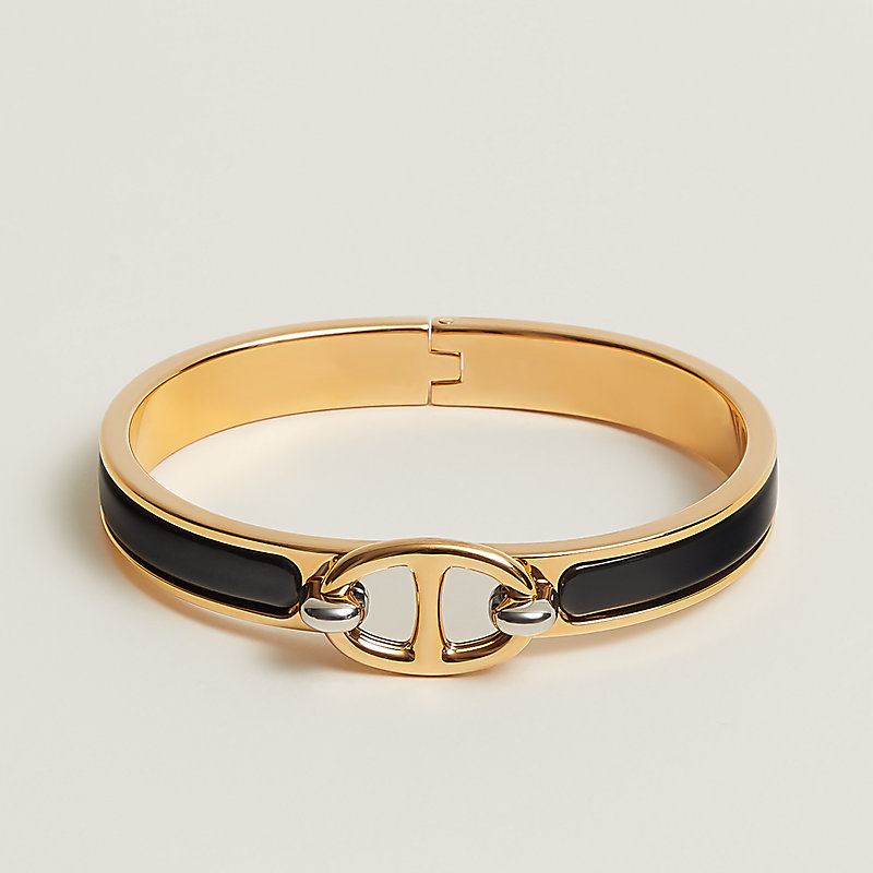 Hermes Clic H Bracelet In Matte Black And Silver – Found Fashion-sonthuy.vn