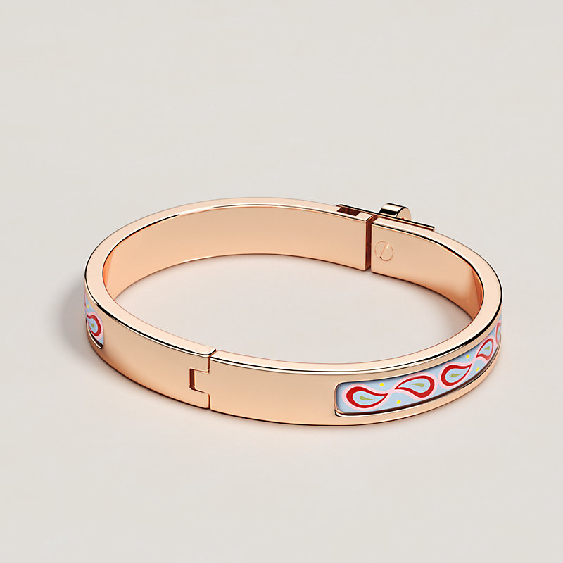Mini Clic Kelly Palmettes Composees bracelet - Blue | Hermès USA