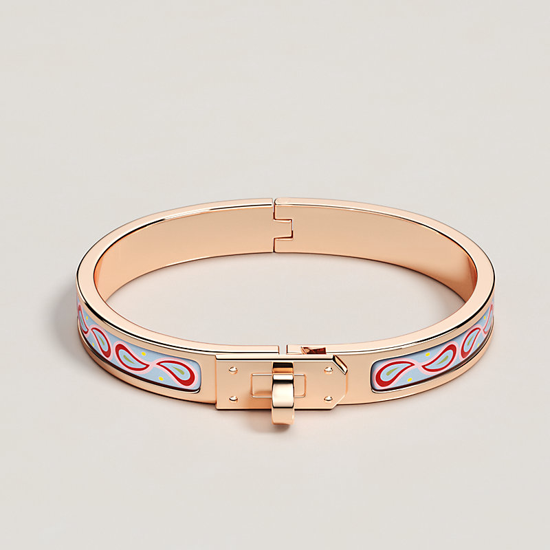 Mini Clic Kelly Palmettes Composees bracelet - Blue | Hermès USA