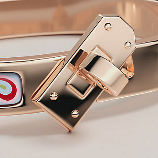 Mini Clic Kelly Palmettes Composees bracelet - Blue | Hermès USA