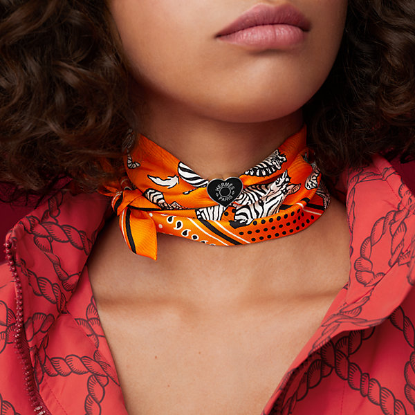 Mini Coeur Laque scarf ring | Hermès Poland