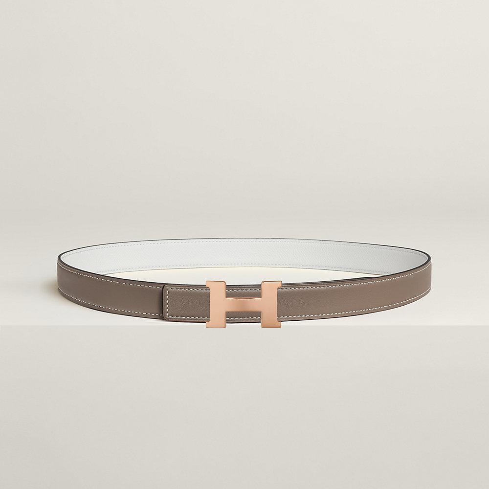 HM CONSTANCE BELT BUCKLE & REVERSIBLE NAVY BLUE AND BLACK LEATHER STRAP 38MM