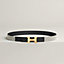 Mini Constance belt buckle & Toile H Plume leather strap 24&nbsp;mm, View: , view 1 of 2
