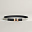 Mini Constance belt buckle & Toile H Plume leather strap 24&nbsp;mm, View: , view 1 of 2