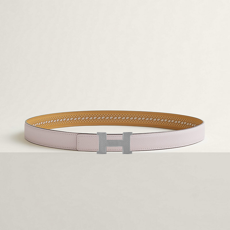 Mini Constance Guillochee belt buckle & Bandana leather strap 24 mm