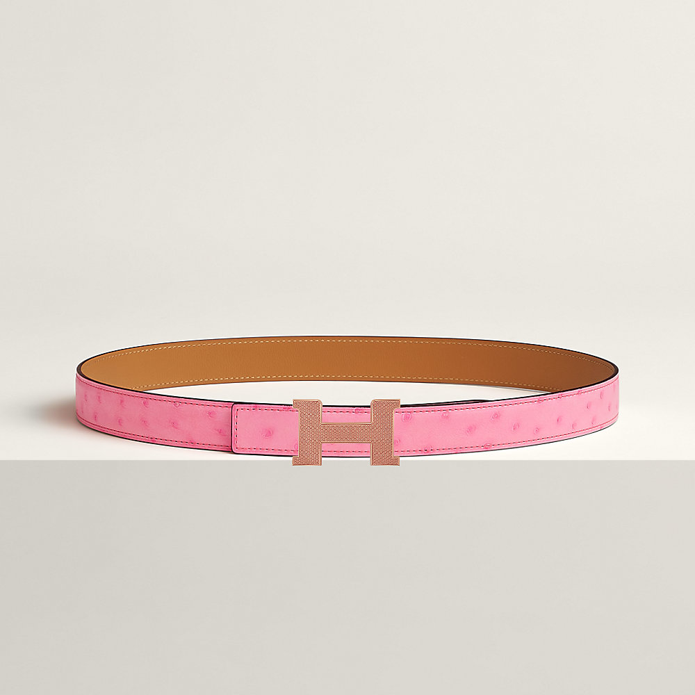 Mini Constance Guillochee belt buckle & Leather strap 24 mm