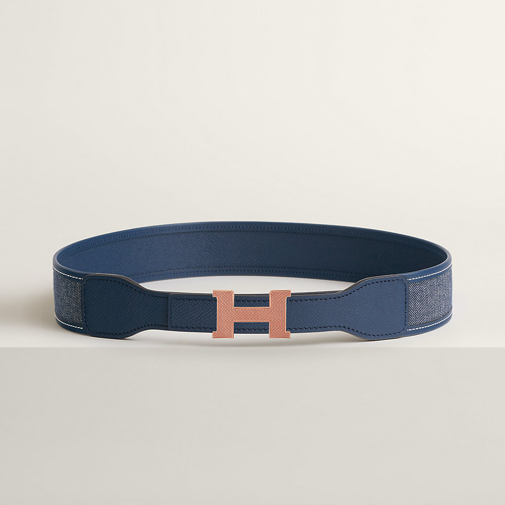 アクセサリー Hermes Belt & Buckle H au Carre belt buckle & Reversible leather strap 32 mm