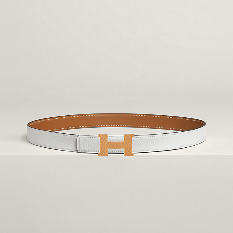 Mini Constance Guillochee belt buckle & Reversible leather strap 24 mm