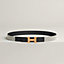 Mini Constance Guillochee belt buckle & Toile H Plume leather strap 24&nbsp;mm, View: , view 1 of 3