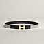 Mini Constance Martelee belt buckle & Toile H Plume leather strap 24&nbsp;mm, View: , view 1 of 2