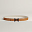Mini Constance So Black belt buckle & Toile H Plume leather strap 24&nbsp;mm, View: , view 2 of 2