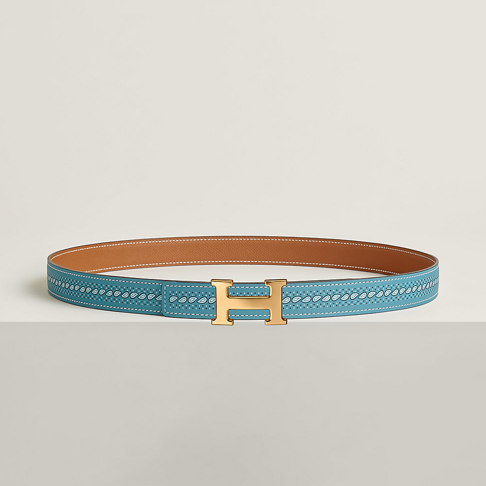 Mini H belt buckle & Bandana leather strap 24 mm | Hermès Finland