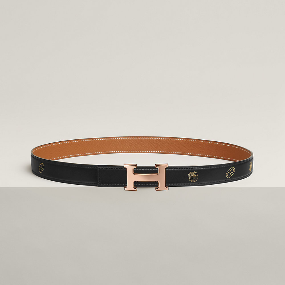 Hermes Hベルト　バングル Mini H belt buckle & Hermès sur Mer reversible leather strap