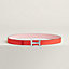 Mini H belt buckle & Hermès sur Mer reversible leather strap 24&nbsp;mm, View: , view 2 of 3