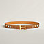 Mini H belt buckle & Leather strap 24&nbsp;mm, View: , view 1 of 2