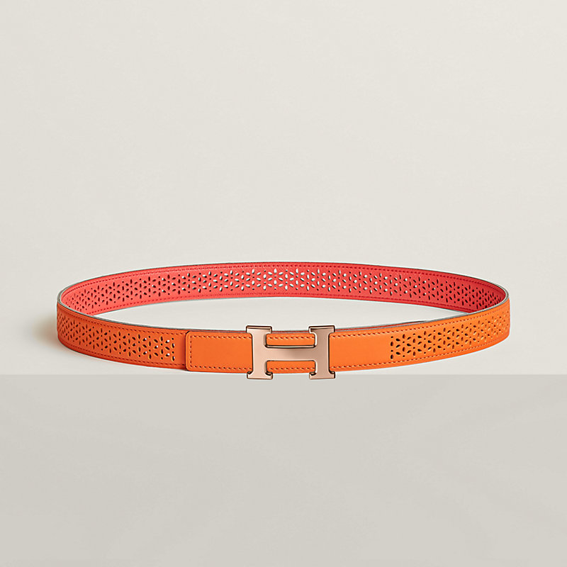 Mini H belt buckle & Reversible leather strap 24 mm | Hermès USA