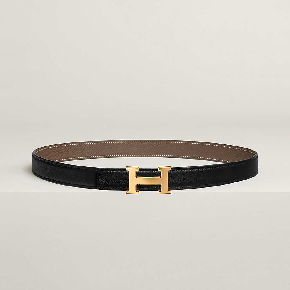 Mini H belt buckle & Reversible leather strap 24 mm | Hermès Poland