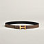 View: , Mini H belt buckle & Reversible leather strap 24 mm