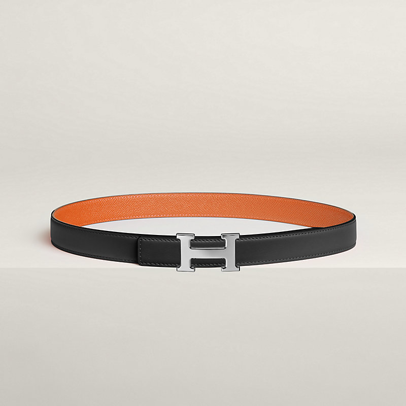 Mini H belt buckle & Reversible leather strap 24 mm