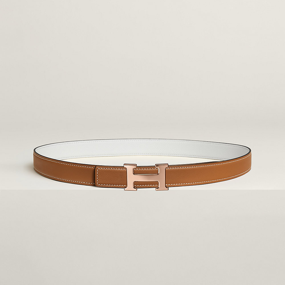 HERMES ベージュレザー ベルト 80 Mini H belt buckle & Reversible leather strap 24 mm | Hermès USA