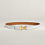 Mini H belt buckle & Reversible leather strap 24 mm, view 2 of 3