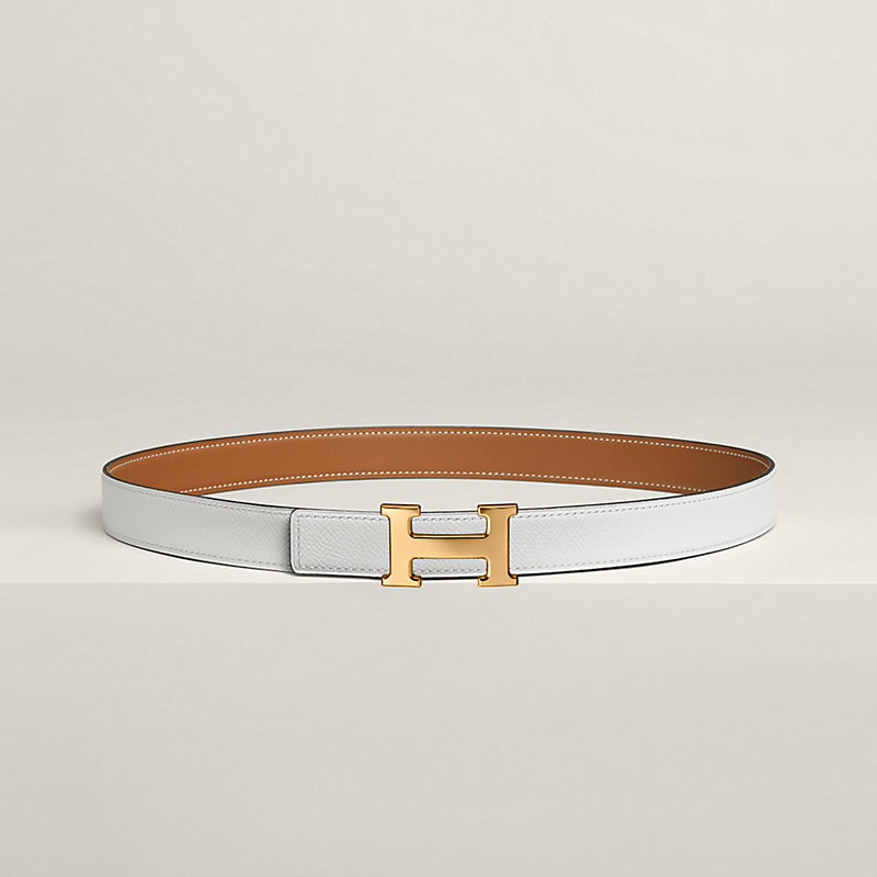 Mini H belt buckle & Reversible leather strap 24 mm