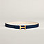 View: , Mini H belt buckle & Reversible leather strap 24 mm