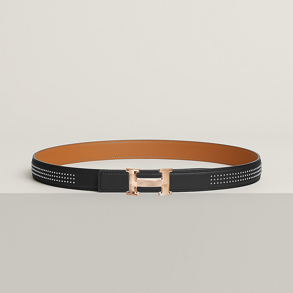 HERMES ベルト Mini H Disco belt buckle & Leather strap 24 mm | Hermès USA