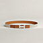 Mini H Disco belt buckle & Toile H Plume leather strap 24&nbsp;mm, View: , view 1 of 2