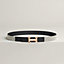 Mini H Disco belt buckle & Toile H Plume leather strap 24&nbsp;mm, View: , view 1 of 3