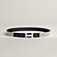Mini H Disco belt buckle & Toile H Plume leather strap 24&nbsp;mm, View: , view 1 of 2