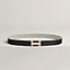 Mini H Disco belt buckle & Toile H Plume leather strap 24&nbsp;mm, View: , view 2 of 3