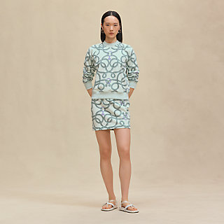 Mini-jupe imprimé « Palefroi Remix » | Hermès France