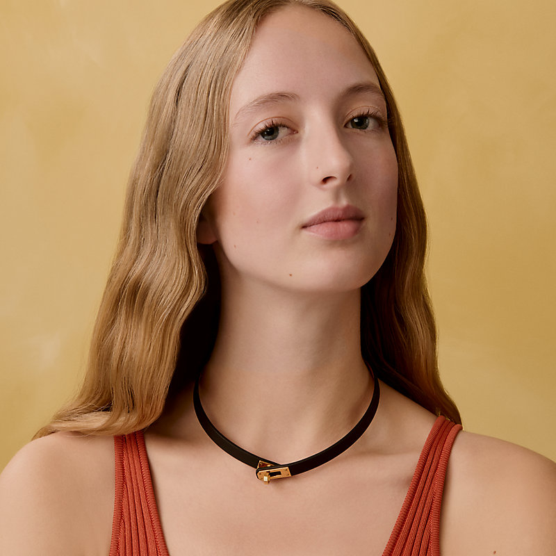 Mini Kelly choker - Black | Hermès USA