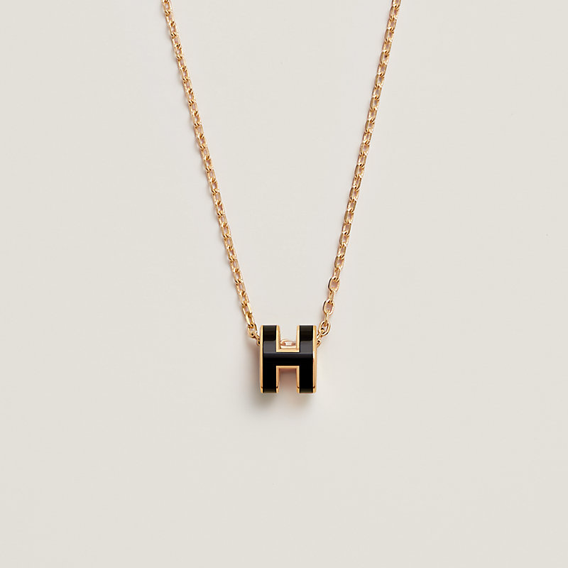 Hermès Mini Pop H Pendant Necklace - 18K Rose Gold-Plated Pendant Necklace,  Necklaces - HER355244 | The RealReal