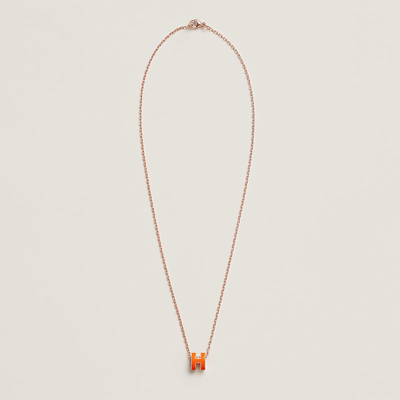 Pop h necklace Hermès Pink in Gold plated - 31501837
