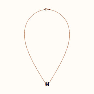 hermes pop h necklace rose gold