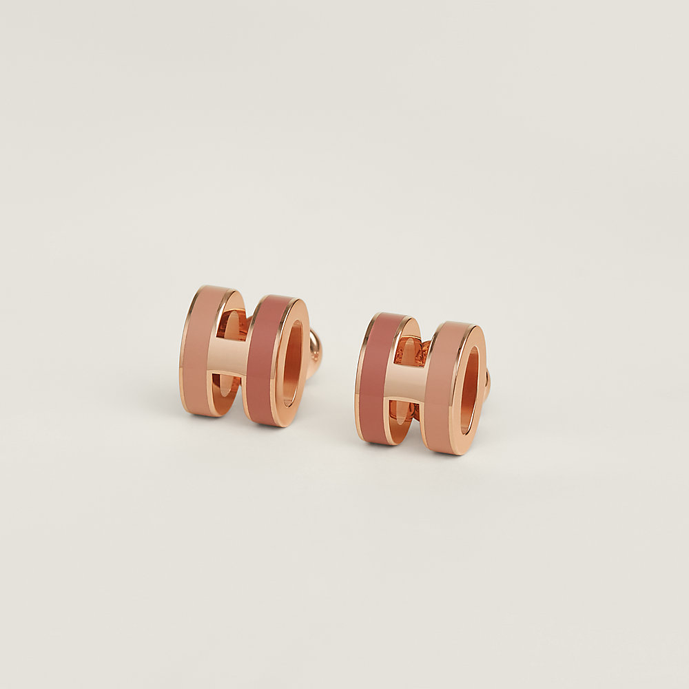 Mini Pop H Rocabar earrings - Pink | Hermès USA