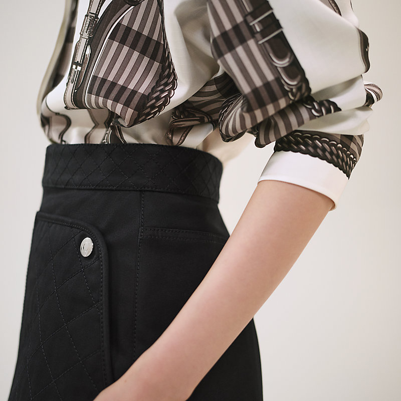 Miniskirt with equestrian details | Hermès USA Miniskirt with equestrian details | Hermès USA
