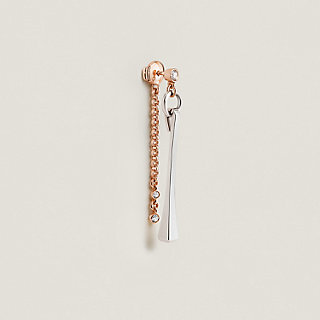 Mix and H single dangle earring