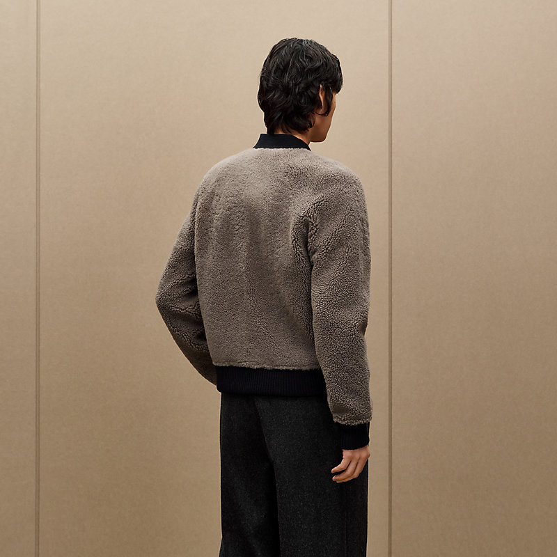 “Mix maille et shearling” 지퍼 재킷