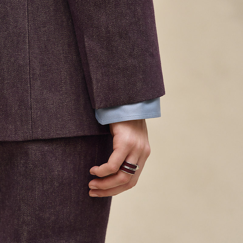 Mixed leather suit jacket, View: , view 7 of 7
